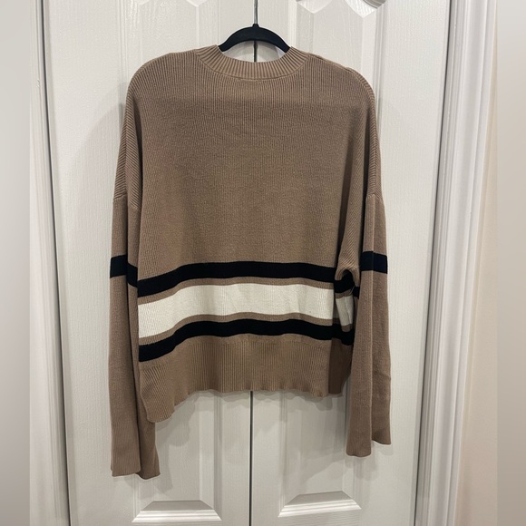 Dynamite Striped Tan Sweater in size M - Picture 2 of 5